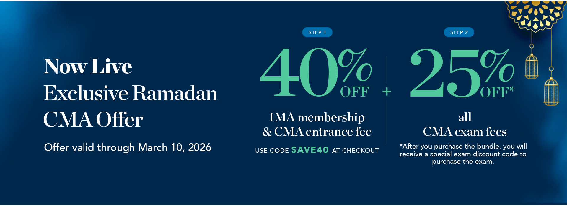Exclusive Ramdan CMA Offer