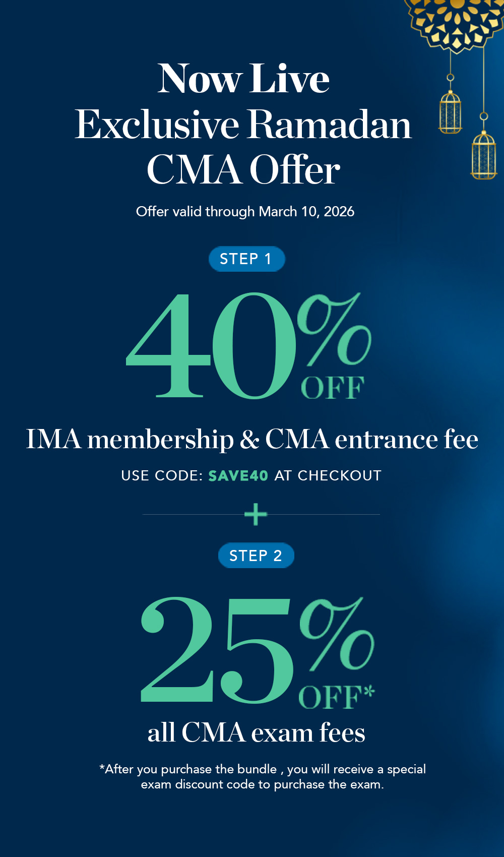 Exclusive Ramdan CMA Offer