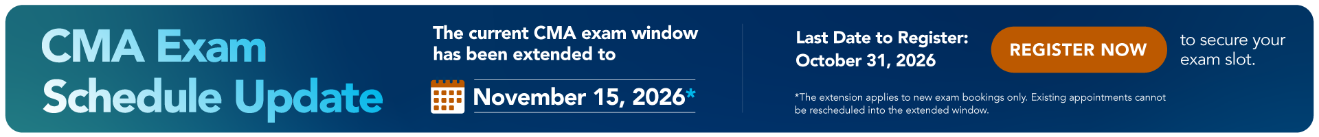 Exam Window Update